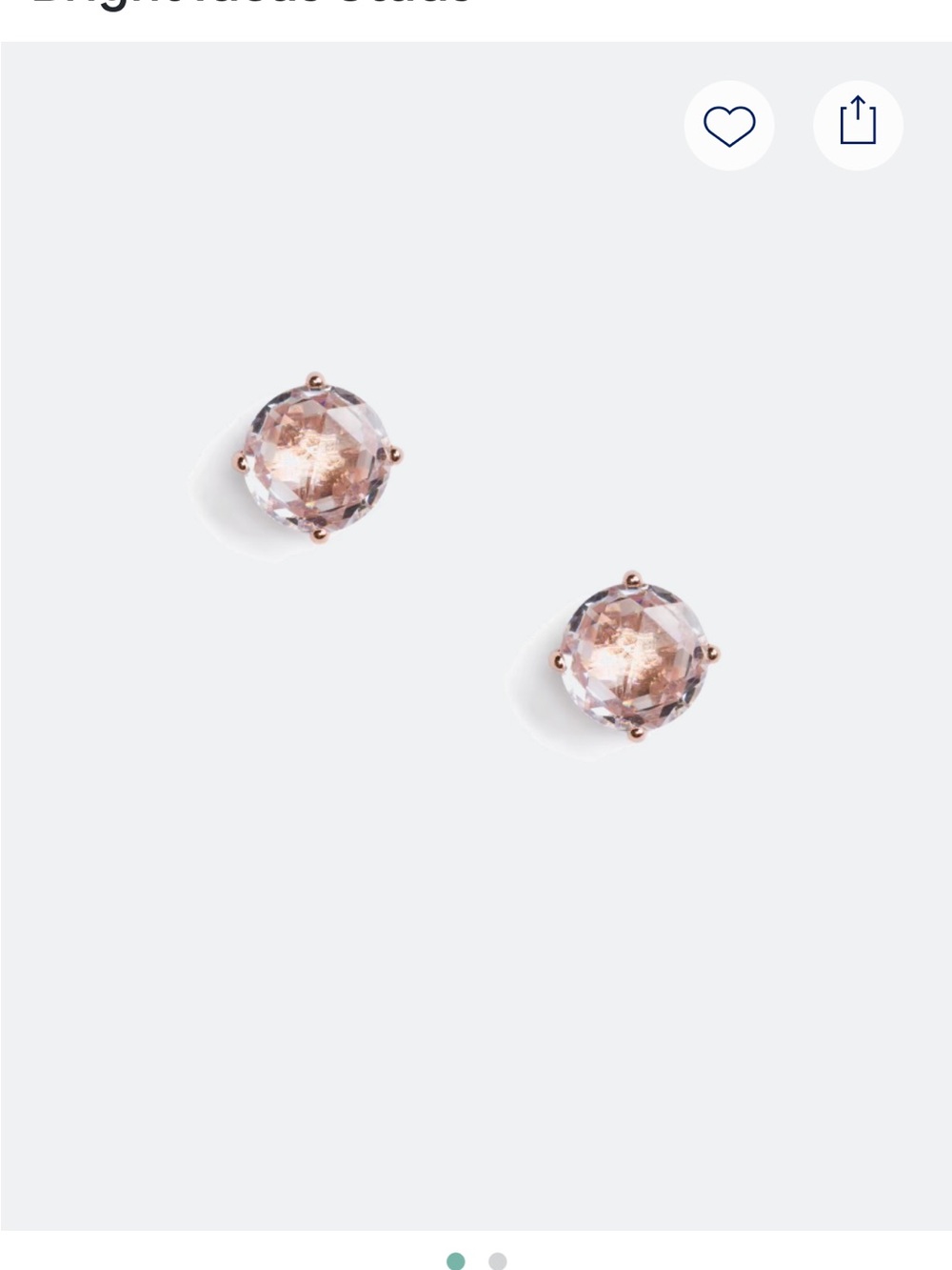 KATE SPADE Bright Ideas Stud rose gold and blush crystal stud earrings